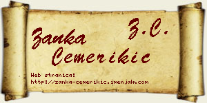 Žanka Čemerikić vizit kartica